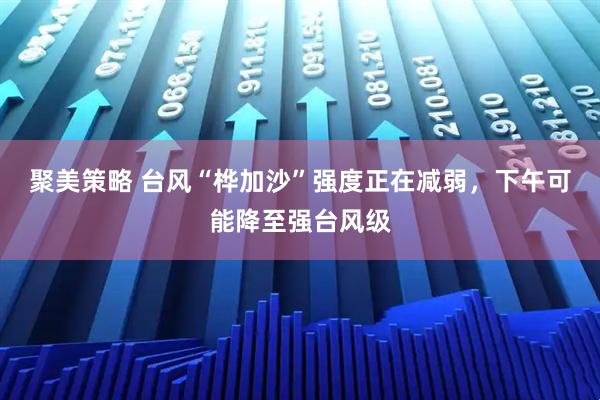 聚美策略 台风“桦加沙”强度正在减弱，下午可能降至强台风级